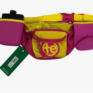 Pink and Yellow Waist Bag FannyPack with Bottle Holder Koozie
